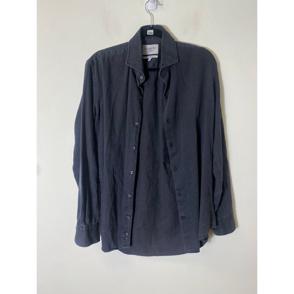 Ledbury Black Button Up Shirt Sz 15 1/2